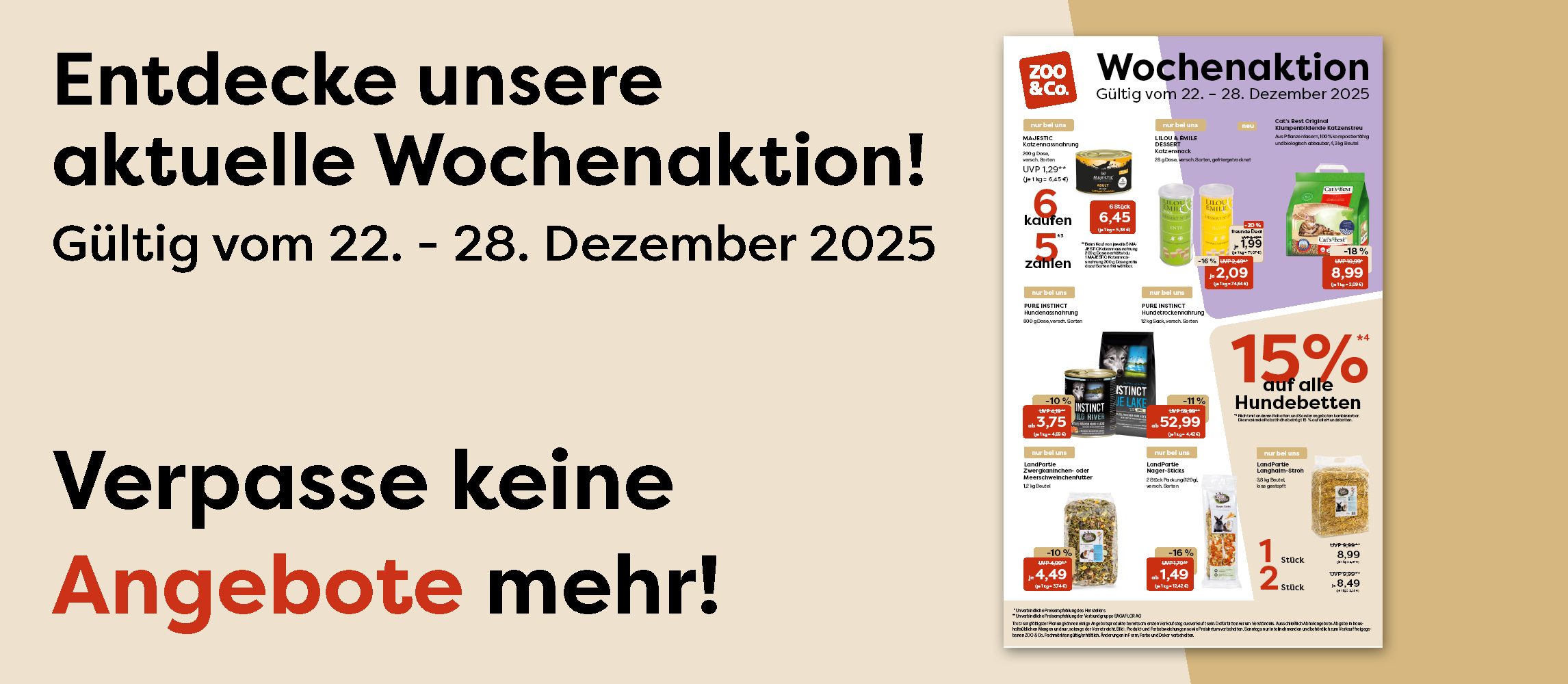 Entdecke unsere aktuelle Wochenaktion vom 22. -28.12.2025!